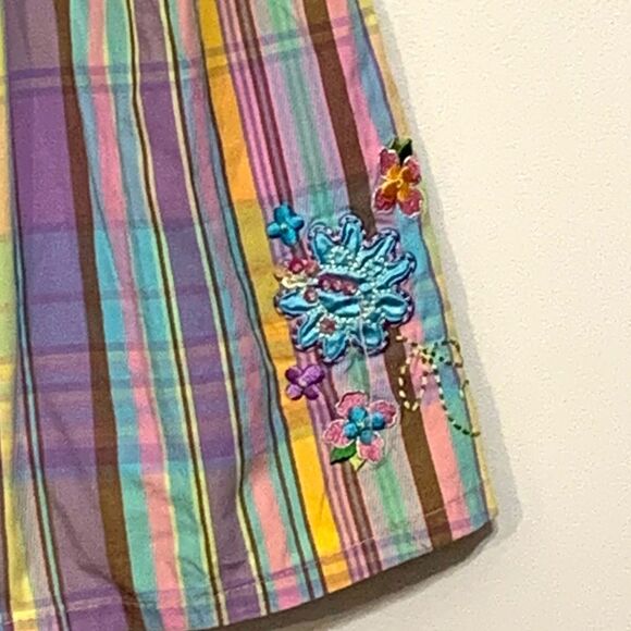 Flapdoodles | Multicolored Girls Striped Summer Sleeveless Casual Tank Dress - Picture 6 of 11